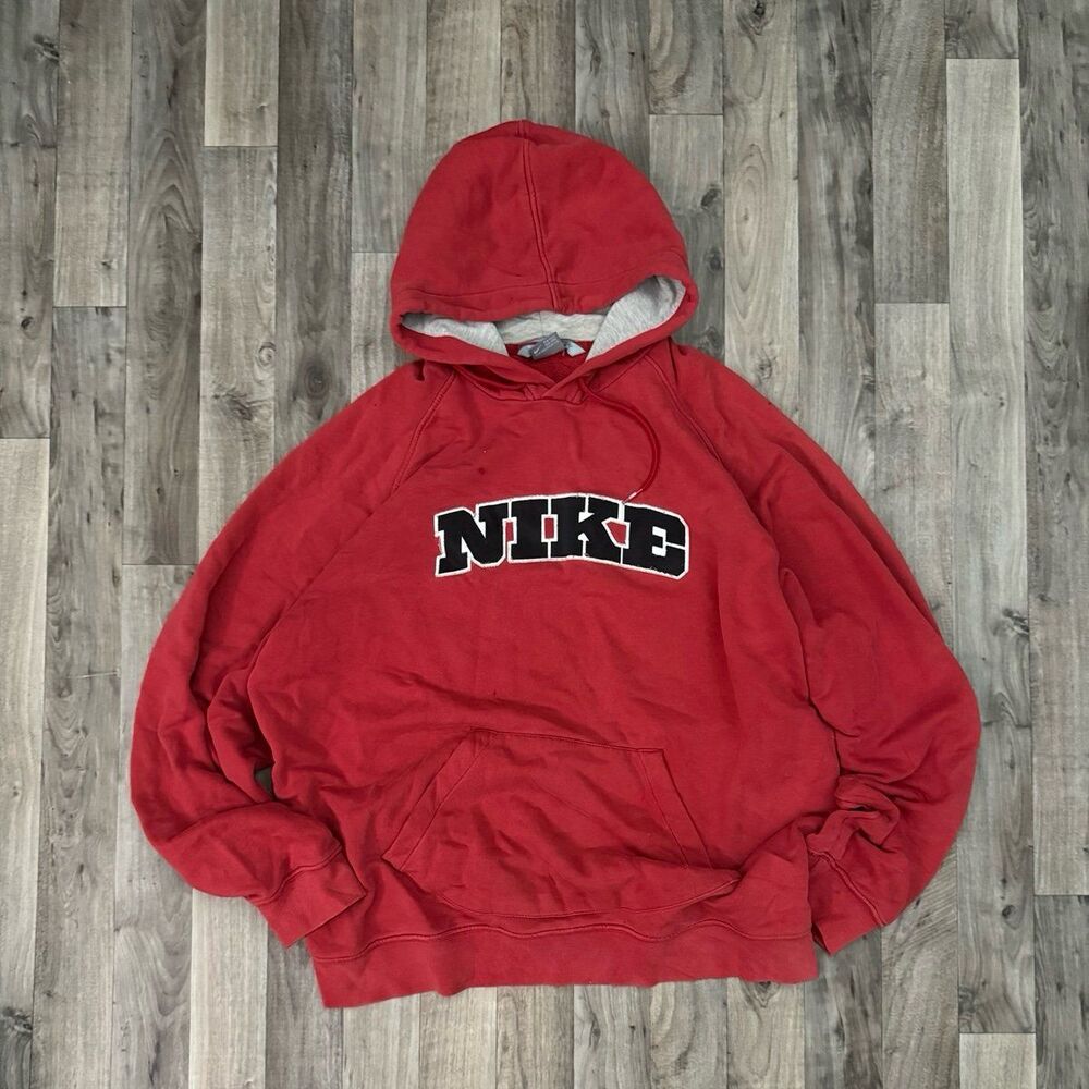 Vintage retro Nike y2k red hoodie size XL